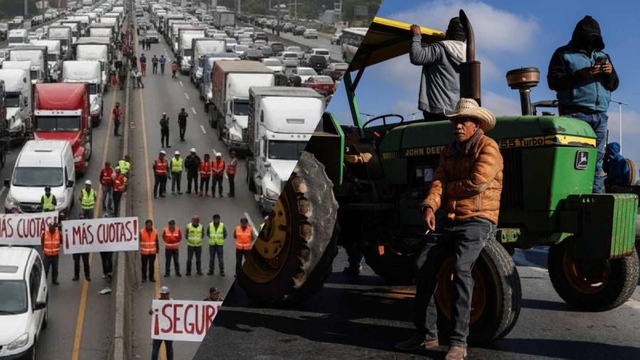 “Megabloqueo” de transportistas y agricultores sacude al país este lunes  