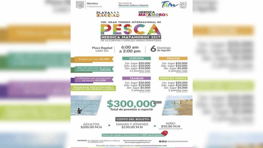 Invitan a “1er Gran Torneo Internacional de Pesca”