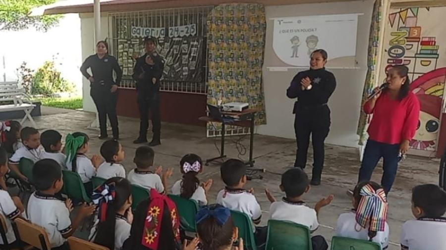 Previene Guardia Estatal de Género violencia en planteles de educación básica de Tampico