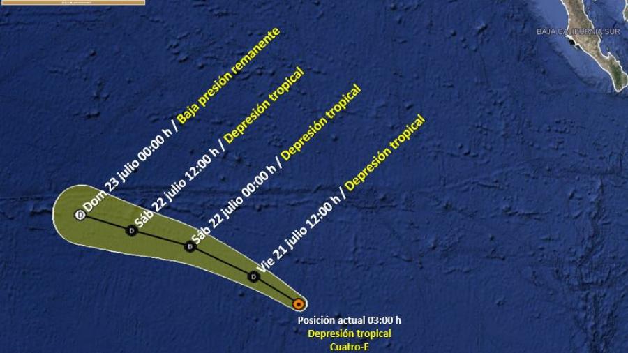  Emite aviso el SMN sobre ciclón tropical en el Océano Pacífico