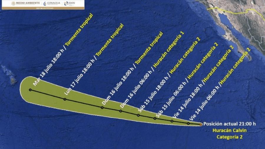 Huracán "Calvin" alcanza categoría 2