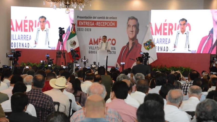 Presenta Américo Villarreal comité para entrega -  recepción: afirma no hay civilidad política 