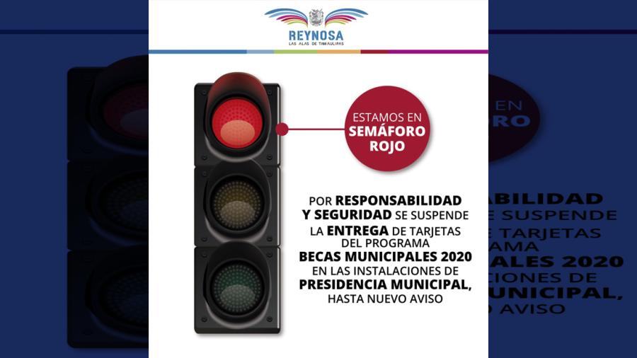 Por semáforo rojo, entrega de becas no se hará en presidencia municipal