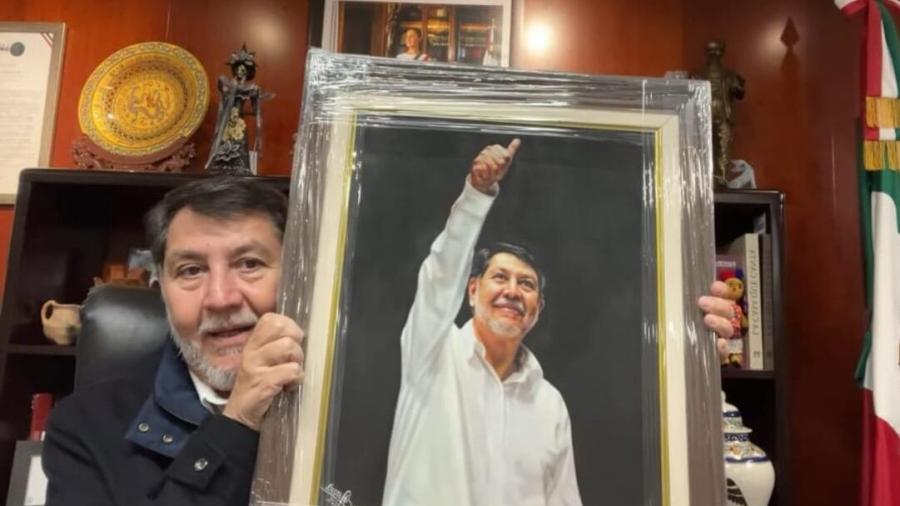 Senado gasta más de 27 mil pesos en retrato de Fernández Noroña