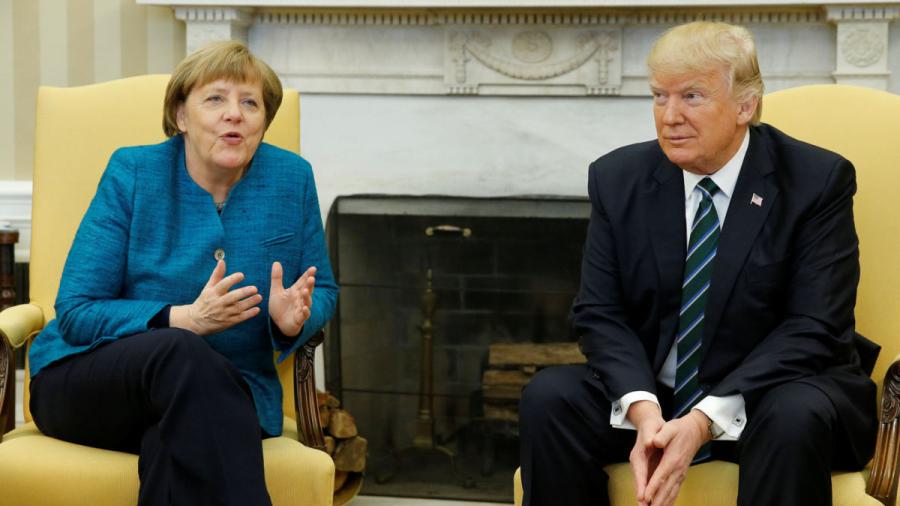 Llega Merkel a la Casa Blanca para reunirse con Trump