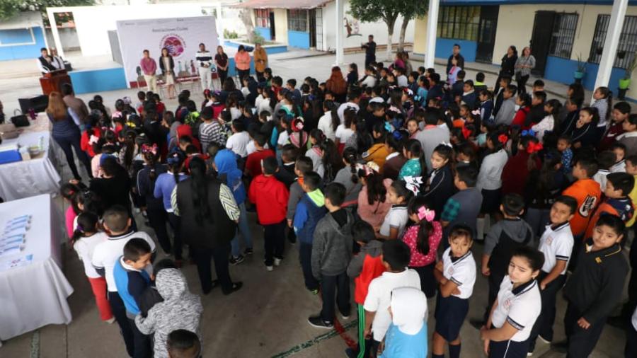 Con brigada “Bienestar Social en tu Escuela” benefician  a 460 alumnos de primaria José María Cárdenas