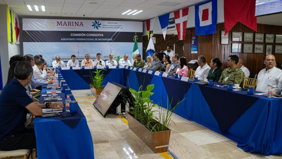 Preside Alcalde Dr. Rubén Sauceda, sesión de Comisión Consultiva del Aeropuerto Internacional de Matamoros