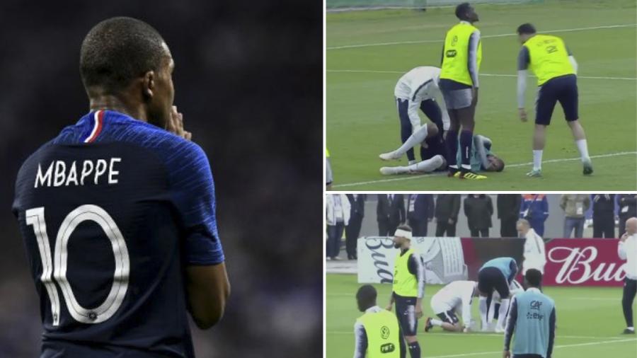 Mbappé se lesiona en el entrenamiento de Francia