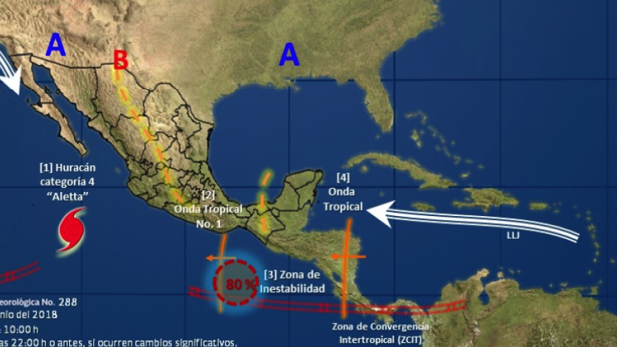 “Aletta” es ahora un huracán categoría 4