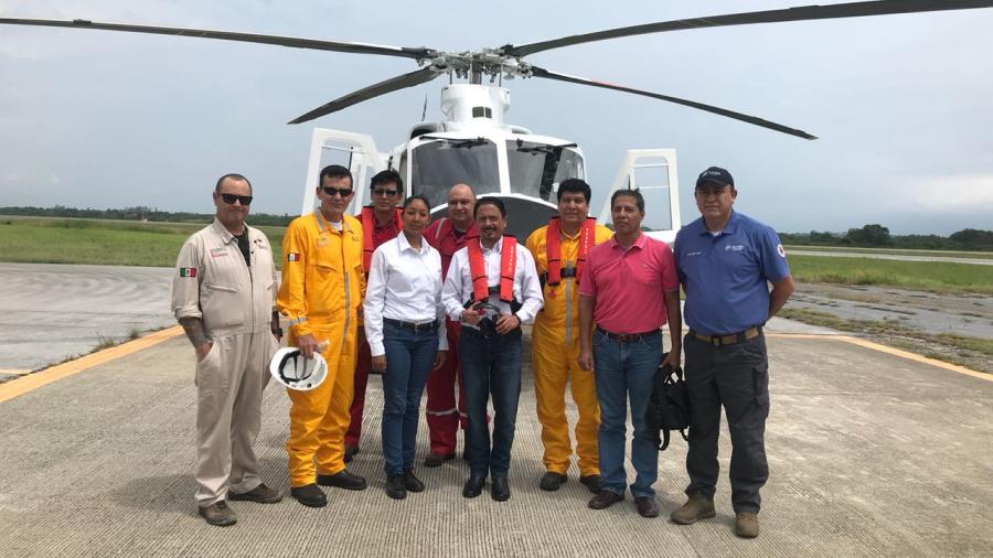 Andrés Zorrilla participan en sobrevuelo y supervisión de acciones de limpieza en Playa Miramar y Golfo de México