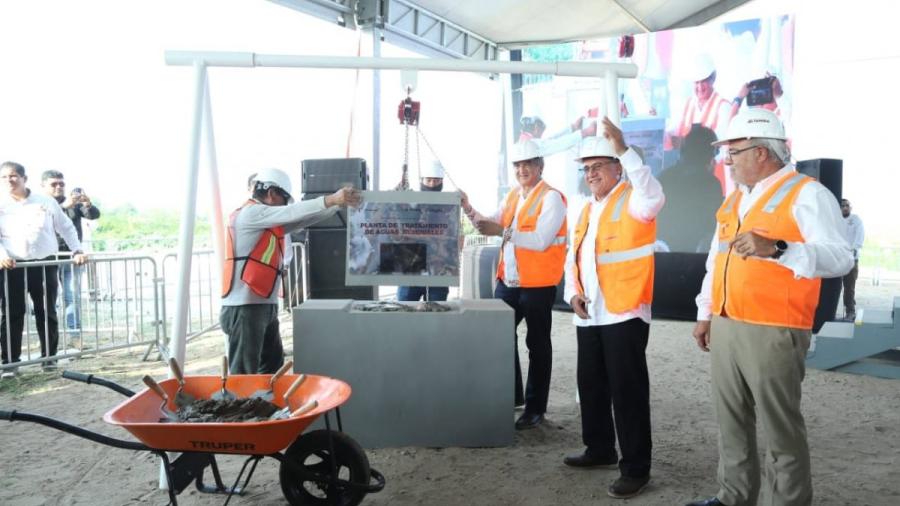 Tendrá Altamira nueva Planta Tratadora de Aguas Residuales; Américo pone primera piedra