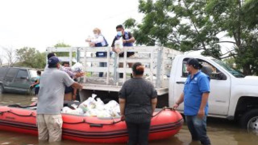 Continúan esfuerzos para apoyar a sectores afectados por lluvias en Tamaulipas