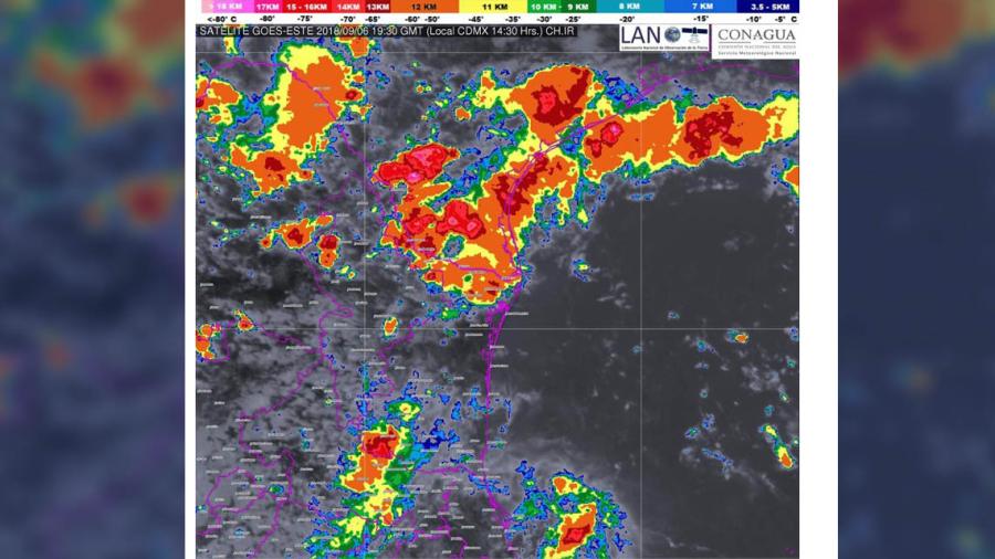 Alertan lluvias intensas para esta tarde