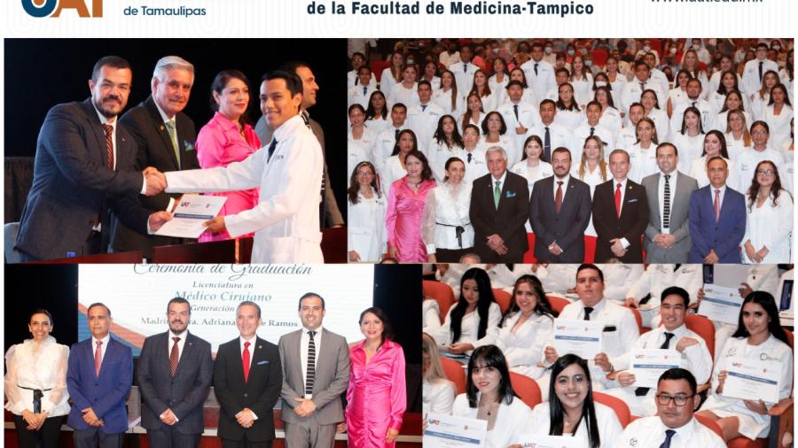 Preside el Rector de la UAT la graduación de la Facultad de Medicina de Tampico 
