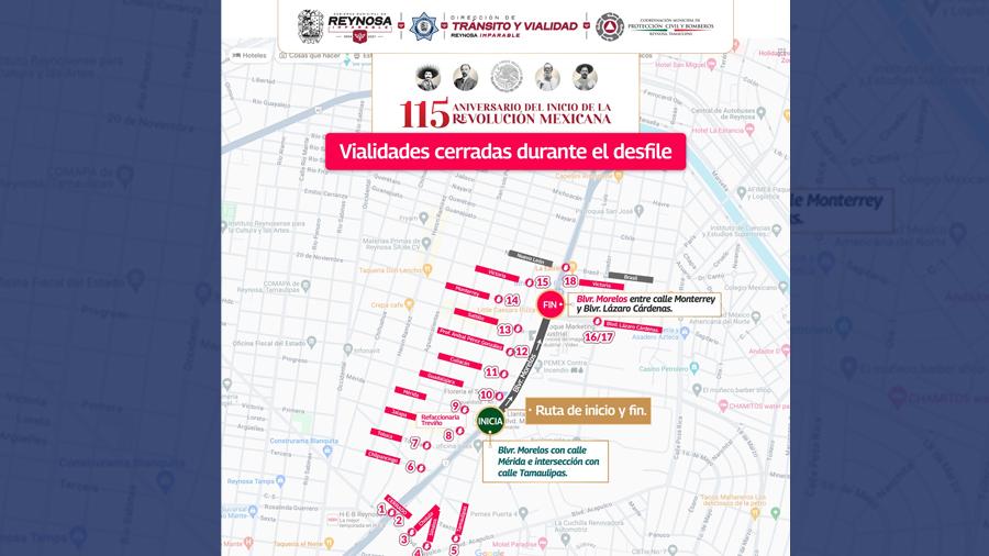 Conoce las calles cerradas por el Desfile Conmemorativo de la Revolución Mexicana 