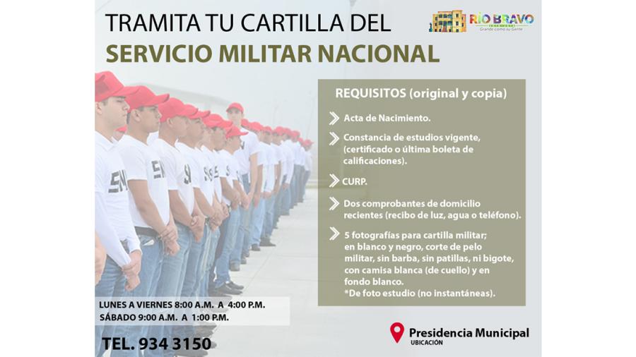 Invita Ayuntamiento a trámite de cartilla del Servicio Militar