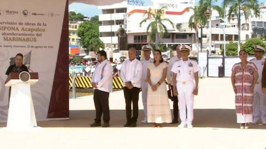 Sheinbaum inaugura el Marinabus en Acapulco: “Es un símbolo de reconstrucción y esperanza”