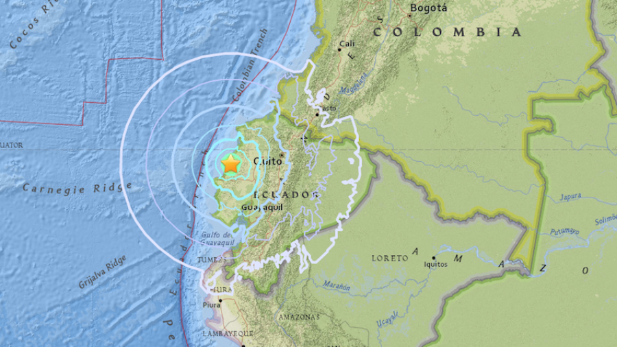 Ecuador es sacudido por sismo de magnitud 6,0