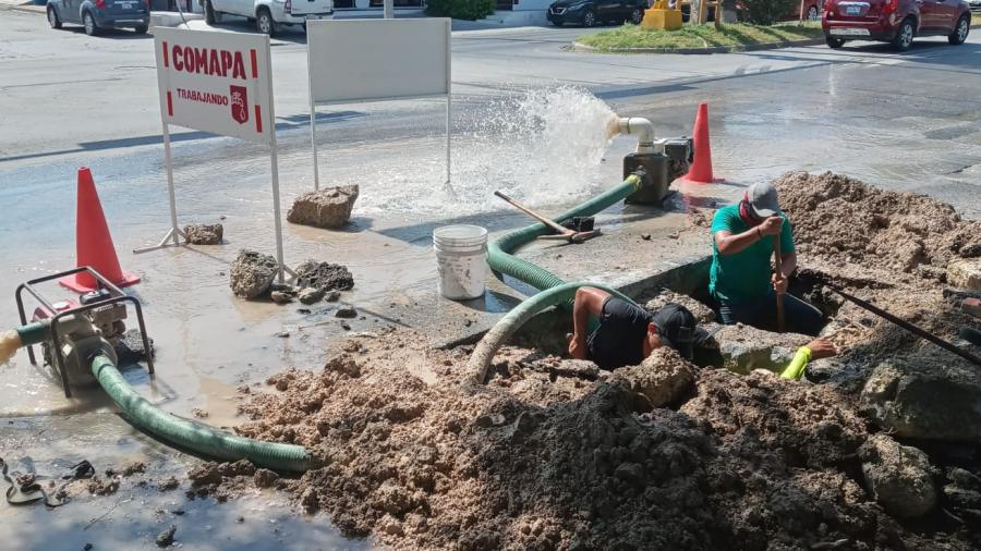 Solucionó COMAPA fugas de agua potable en Fuentes Coloniales y Aztlán