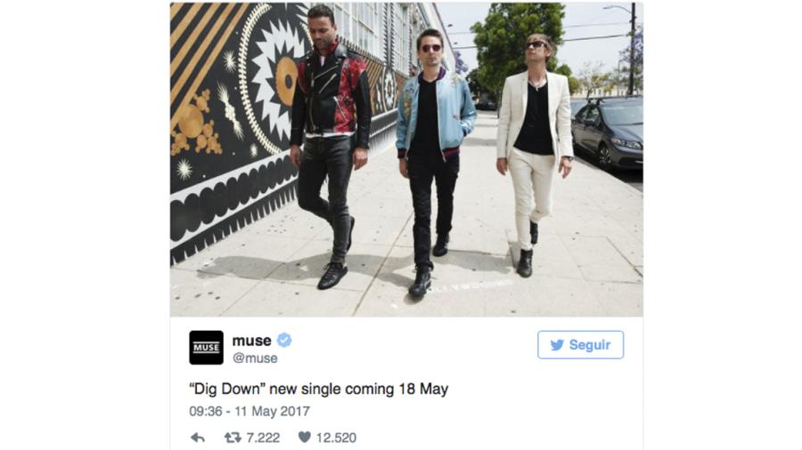 Muse anuncia su nuevo sencillo “Dig Down”