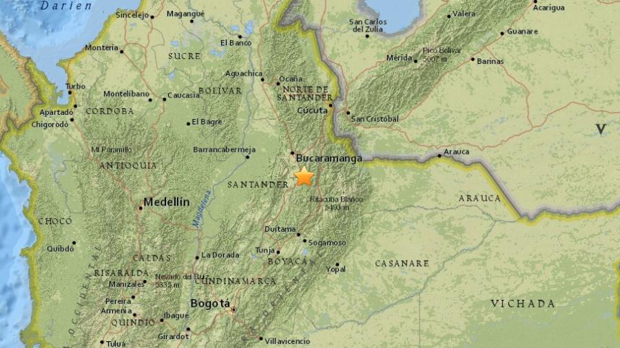 Se registra sismo de magnitud 5.1 en Colombia