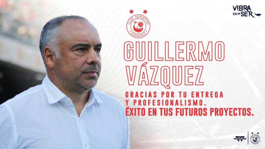 Guillermo Vázquez deja de ser técnico de Veracruz 
