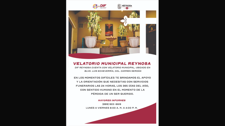 Velatorio Municipal, un apoyo integral para las familias