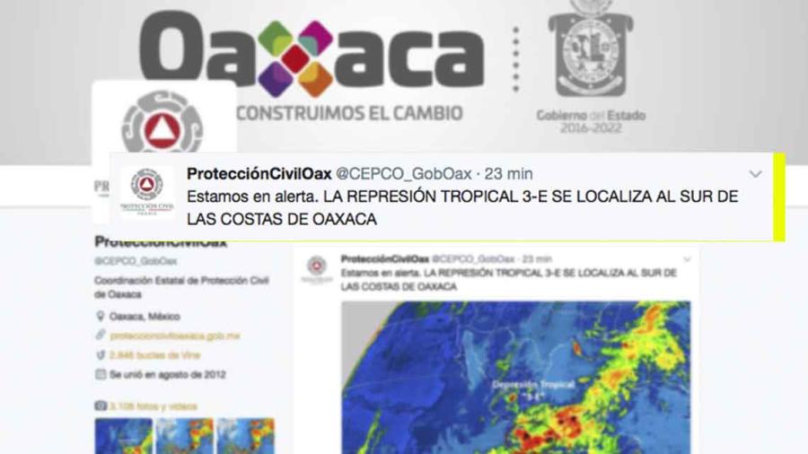 Alerta por depresión tropical 3-E en costas de Oaxaca
