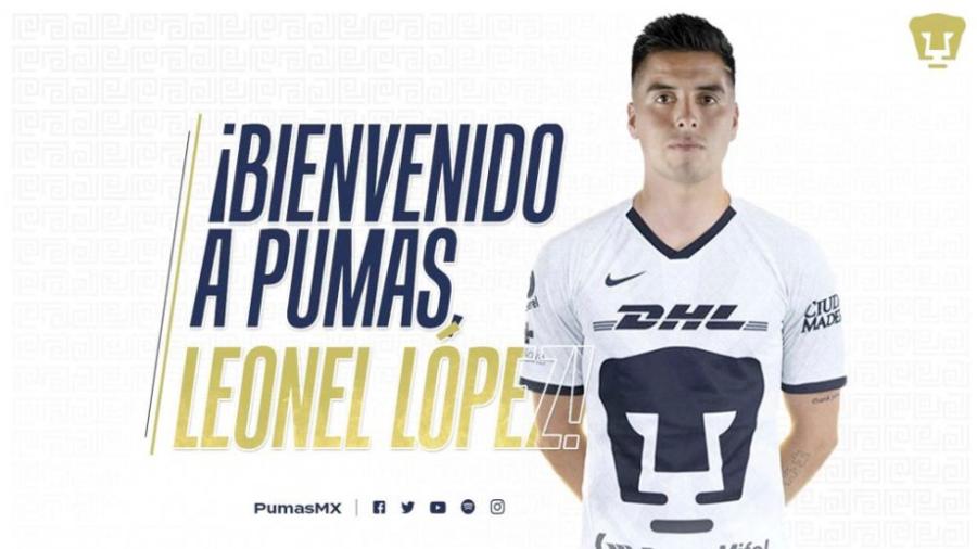 Leonel López es nuevo refuerzo de los Pumas