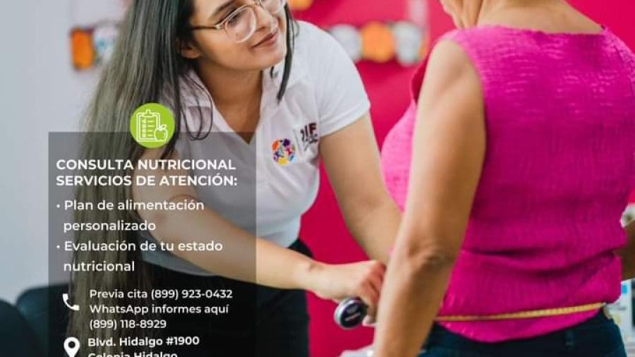 Mejora DIF Reynosa la salud de las familias con consultas nutricionales