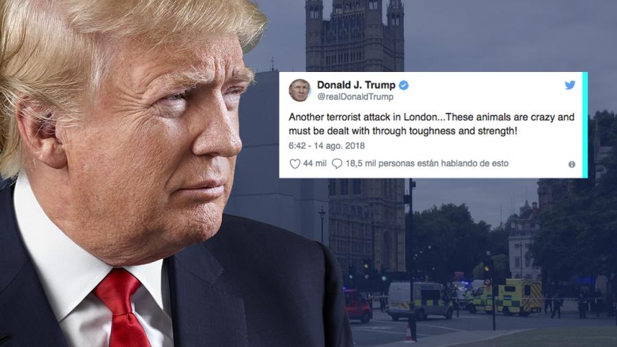 Donald Trump exige dureza contra "animales" responsables de atentado en Londres
