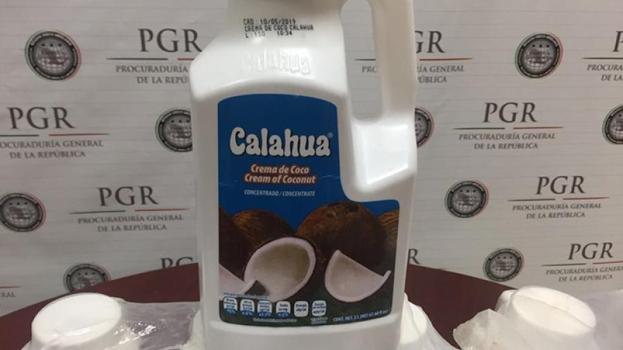 Encuentran cristal en botes de crema de coco