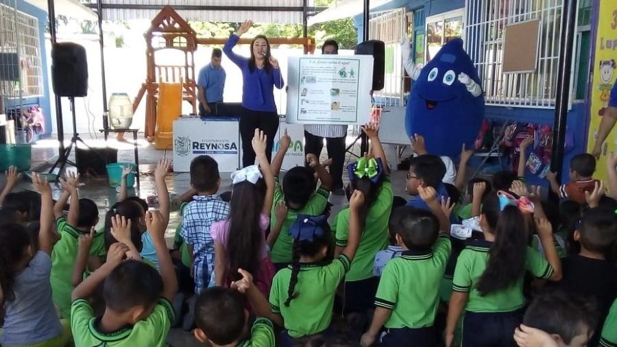 ¡Cuiden el agua! piden estudiantes a población