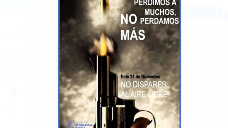 SSP Municipal en Matamoros lanza campaña para evitar disparos al aire libre en fin de año