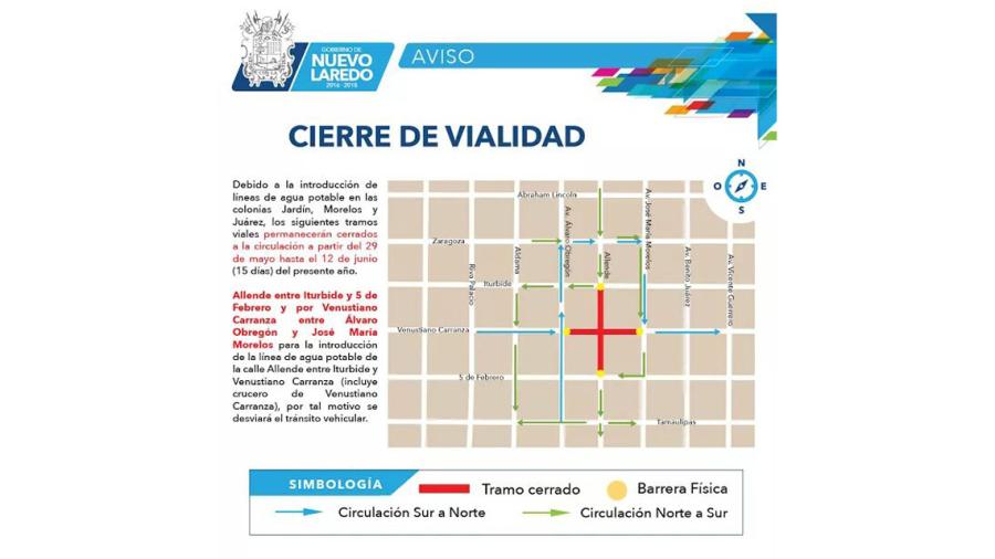 Cierre de vialidades