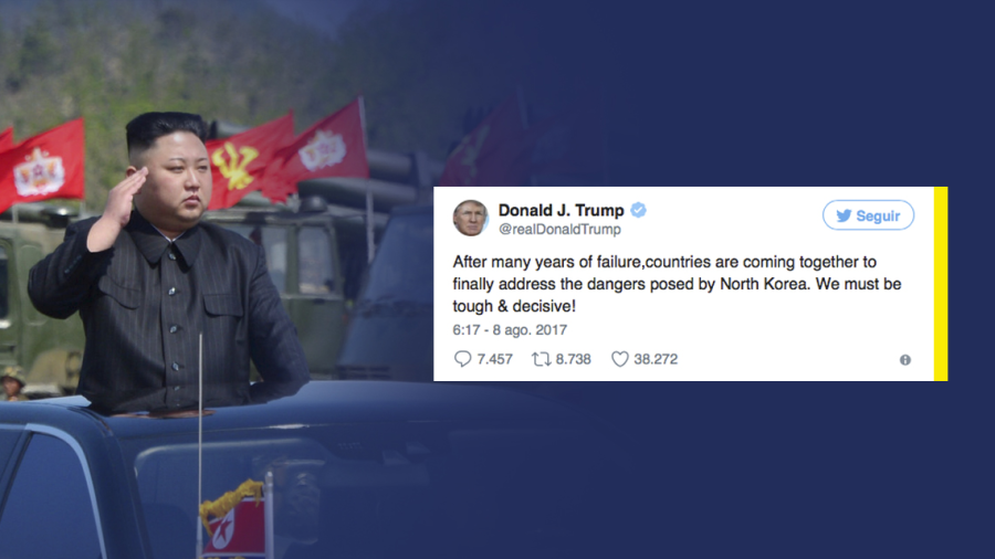Insta Donald Trump a los países a ser "duros y tajantes" con Corea del Norte