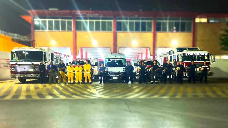 Protección Civil y Bomberos resguardan la Ciudad durante festejos de Año Nuevo 