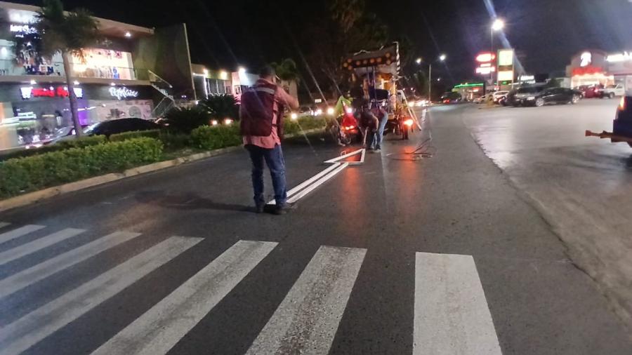 Trabaja Gobierno de Reynosa en repintado de rampas para personas con discapacidad