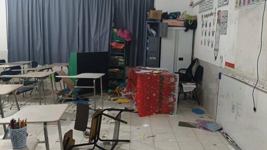 Vandalizan la escuela primaria durante el receso invernal