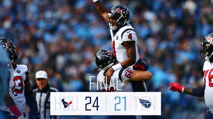 Texans ganan y controlan la división sur de la Conferencia Americana