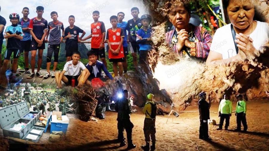 Continua la búsqueda de los 12 jugadores infantiles y su entrenador en una cueva de Tailandia
