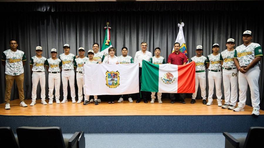 Tamaulipas en el mapa mundial del béisbol: Abandera Américo a liga tamaulipeca que representará a México