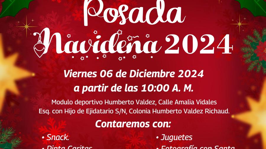 Invita Alcalde Carlos Peña a Posada Navideña en colonia Humberto Valdez Richaud