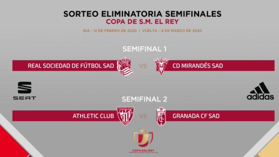 ¡Estos son los enfrentamientos de las semifinales de la Copa del Rey!
