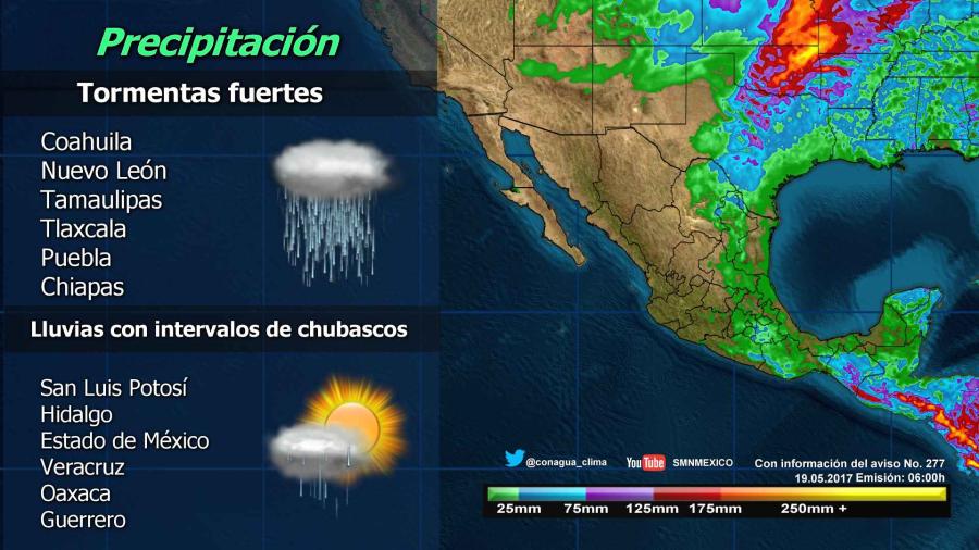 Prevén lluvias y calor en mayor parte del país