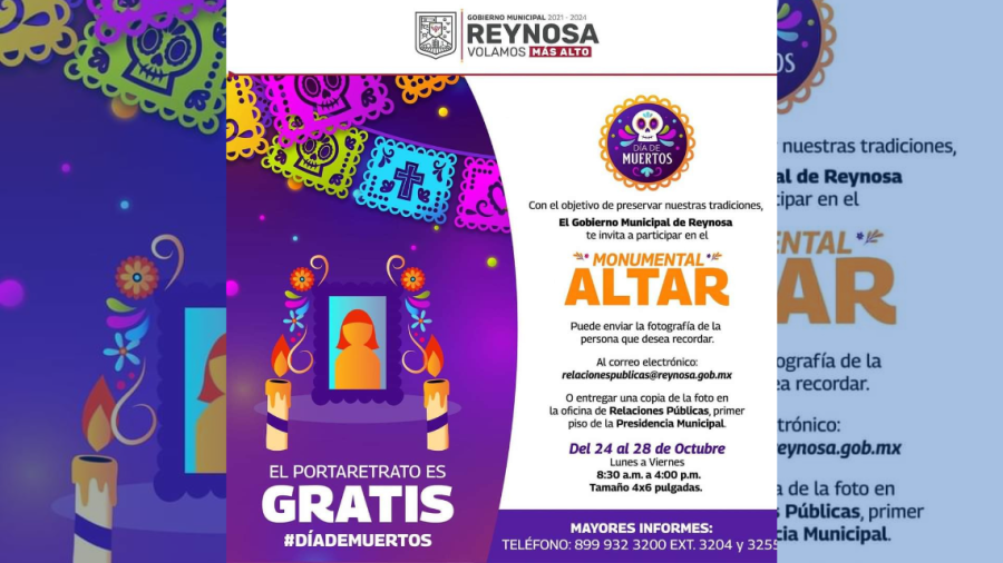 Último día para entregar fotografías para ofrenda en Monumental Altar de Muertos 