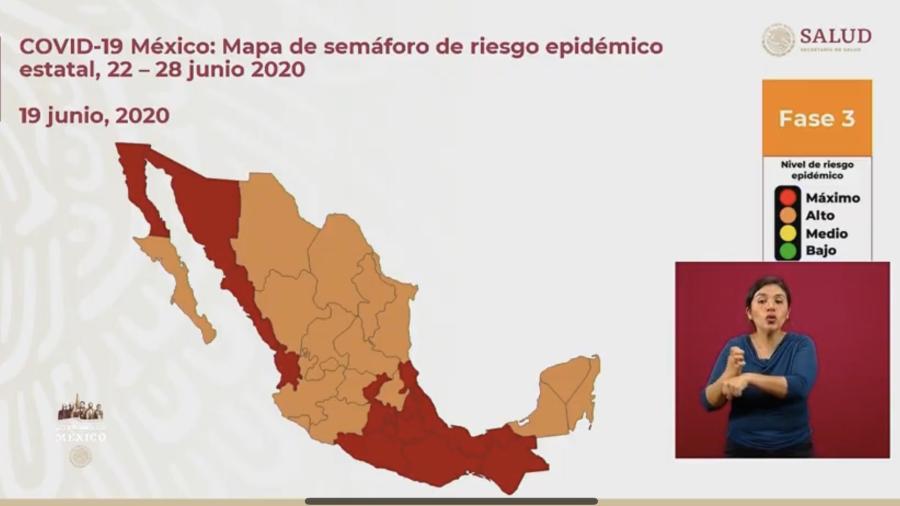 Tamaulipas y 16 estados se encuentran en semáforo naranja 