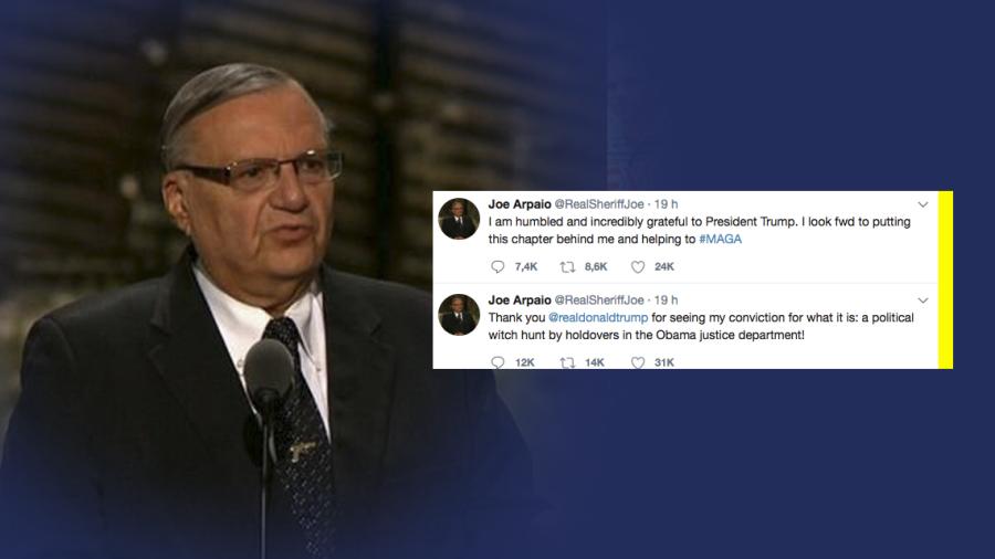 Joe Arpaio agradece a Trump por indultarlo