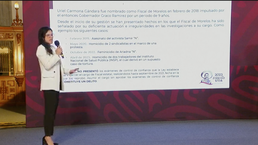 Hay entramado de complicidades a favor de Uriel Carmona en Poder Judicial y Congreso de Morelos: Segob