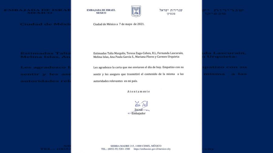 Embajador de Israel responde carta de víctimas de Roemer